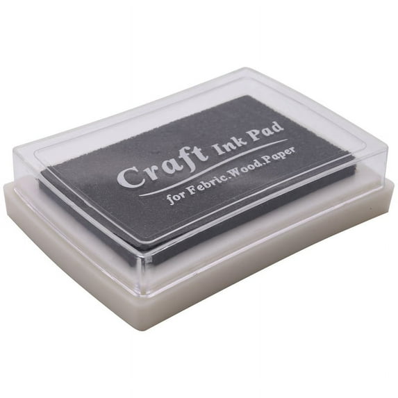 Black Ink Pad Inkpad Rubber Stamp Finger Print Craft Non-