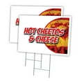 thumbnail image 1 of HOT CHEETOS & CHEESE 2 Pack Of 12" x 16" Yard Sign & Stake | Advertise Your Business | Stake Included Image On Front Only | Made in The USA, 1 of 3