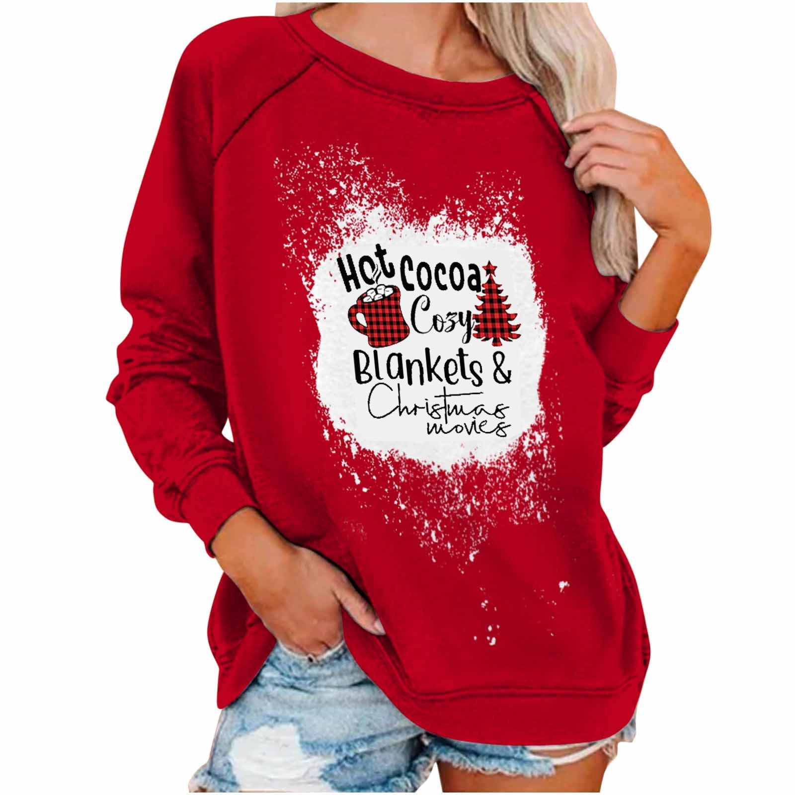  Women's Fall Print V Neck Loose Long Sleeve Comfortable  Breathable T-Shirt Lightweight Pullovers Sweatshirts : Clothing, Shoes &  Jewelry