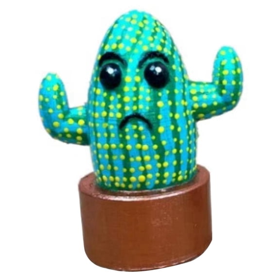 HOT Cactus Doll Big Eye Miniature Unique Mini Desktop Ornaments Room Decoration B