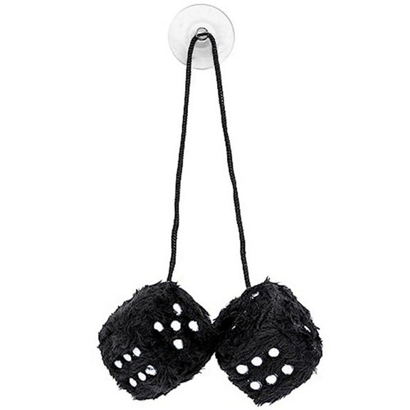 HOT! Car Hanging Dice, Mirror Pendant with Dots Interior Ornament Decor-Black