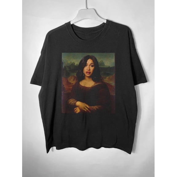 HOT! Cardi B Hip Hop Portrait Unisex Black T-shirt