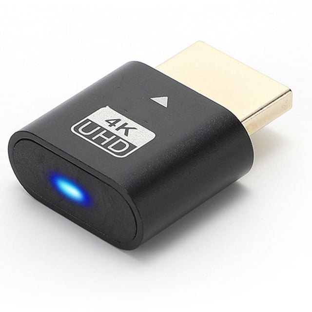 HOT -Compatible 4K Dummy Plug with LED Light for Graphics Cards, PC ...