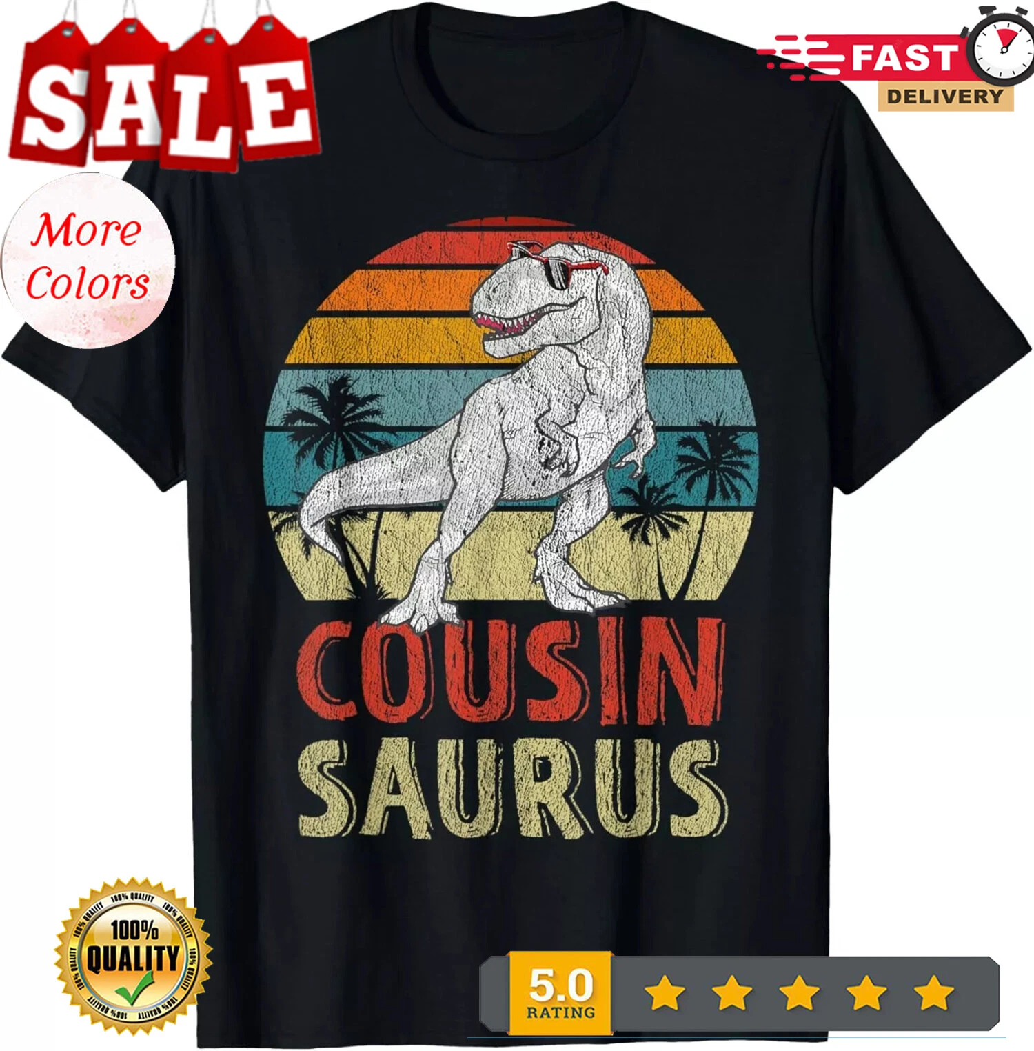 HOT-Cousinsaurus T Rex Dinosaur Cousin Saurus Family Matching Gift ...