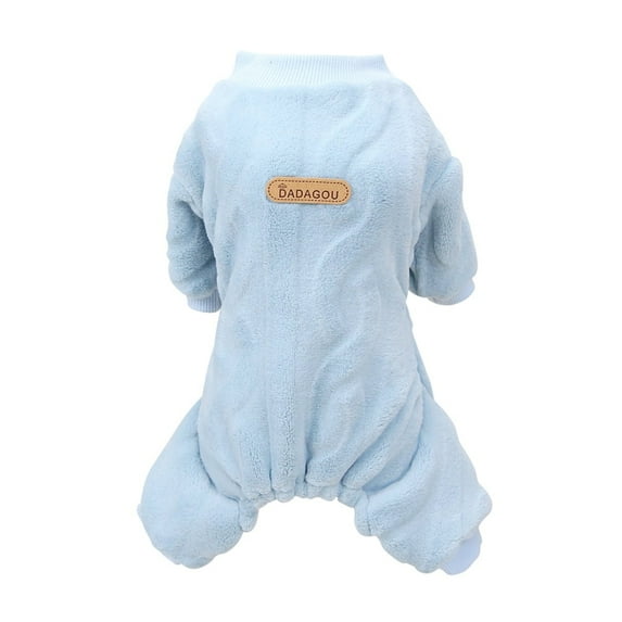 Pet Dog Pajamas Cute Cat Dog Onesie Fleece Jumpsuits Coat for Small to Large Pets Warm Puppy Clothes for Holiday Travel Gifting Suitable for Male and Female Pet