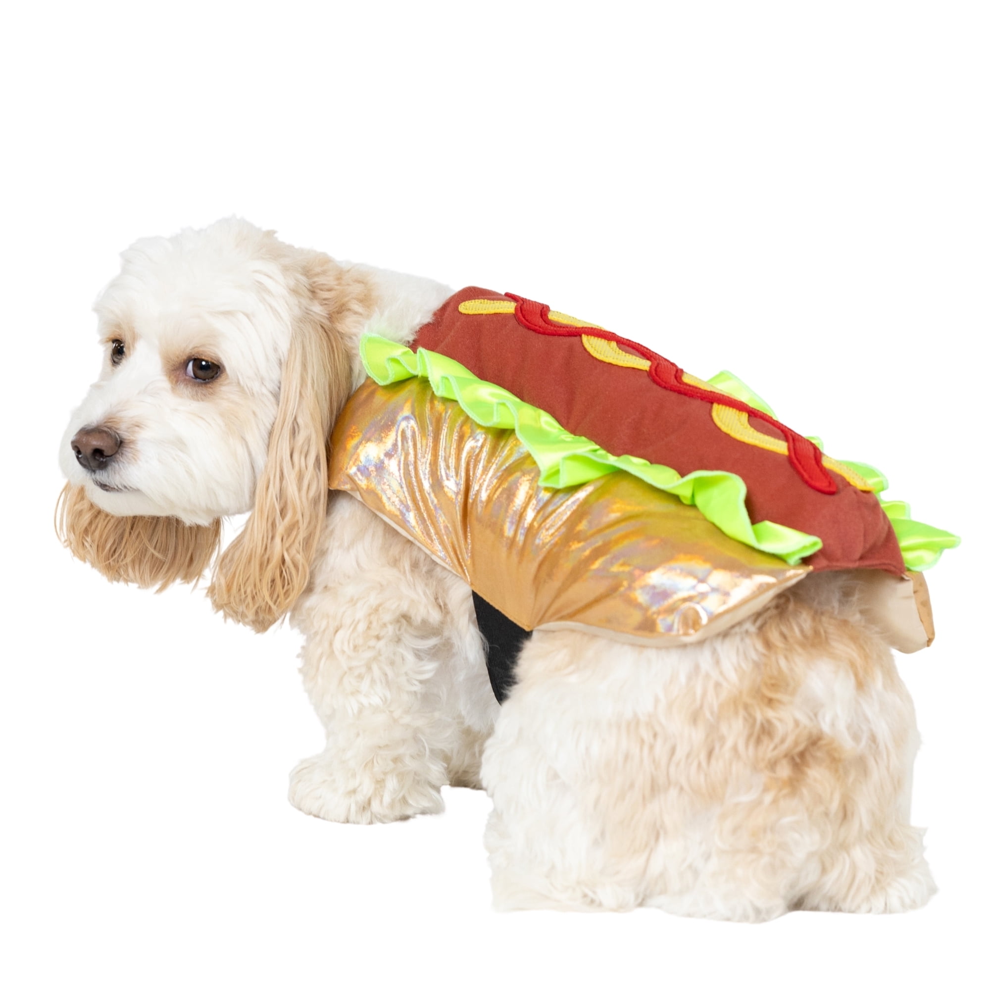 Vibrant Life Halloween Hot Dog Costume for Dogs & Cats, Multicolor, Small