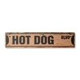 thumbnail image 1 of HOT DOG Vintage Aluminum Street Sign stand lover restaurant vendor frank rustic metal tin | Indoor/Outdoor |  24" Wide, 1 of 4