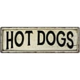 thumbnail image 1 of HOT DOGS Farmhouse Style Wood Look Sign Gift 6x18 Metal Decor 106180028200, 1 of 1