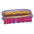 thumbnail image 1 of HOT DOGS II Concession Decal sign stand cart dog vendor, 1 of 1
