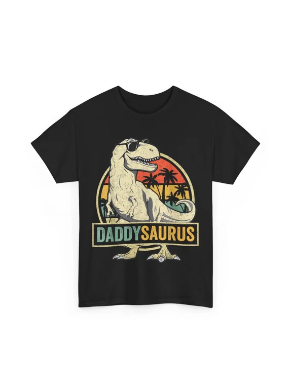 HOT Daddysaurus T Rex Dinosaur Daddy Saurus Family Matching T-Shirt