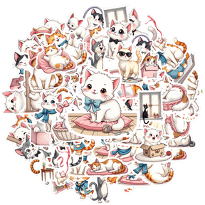 Adorable Stationery Stickers Cute Kids Stickers Toy Playful Teacher Reward Stickers for Laptop Phone Notebook