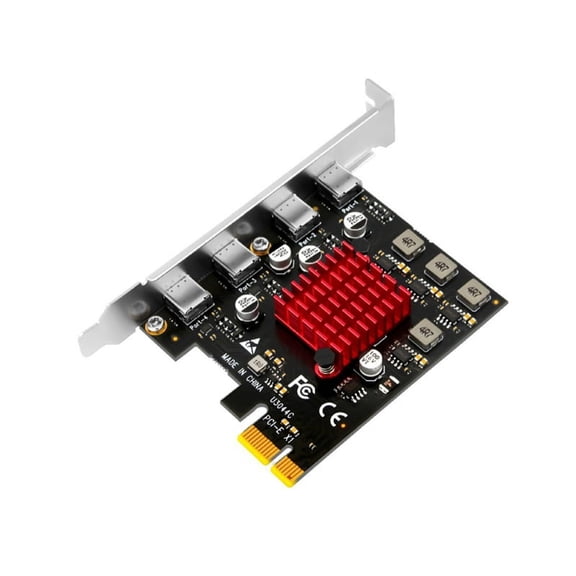 HOT! Desktop 5Gbps PCI-E to USB3.0 Expansion Card ,4-Port Type-C Adapter USB3.2 Fast Charging