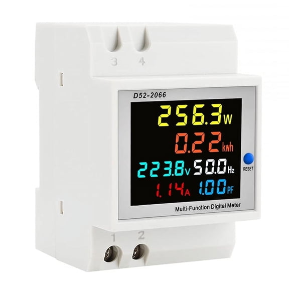 TOP! Digital Single Phase Energy Meter Tester Power Usage Monitor AC110V 40V-300V100A Frequency Factor Multimeter