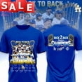 thumbnail image 1 of HOT - Dodgers Back 2 Back World Series 2024-2025 Champions T-Shirt ,royal Color,Size 3XL, 1 of 5