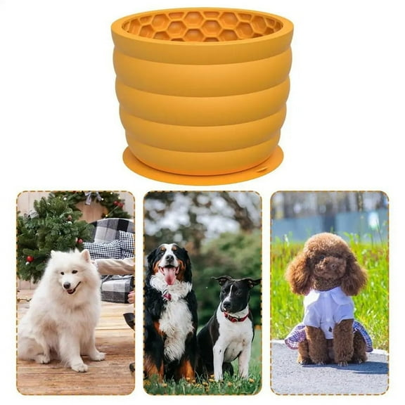 HOT Dog Slow Feeder Lick Bowl 620ml Pet Food Bowls Interactive Feeding with Suction Cups Keeps for Pets