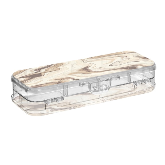 HOT! Double Layer Clear Pencil Box (6 Compartments) - 21.2" Large Capacity PET Storage Case w/Removable Dividers for Office, Travel SuppliesDigital Ink Drawing