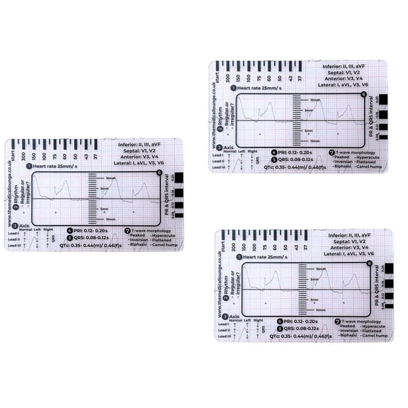 HOT ECG 7 Step Ruler, Ruler Plastic Measuring Tool, for ECG/EKG Interpretation