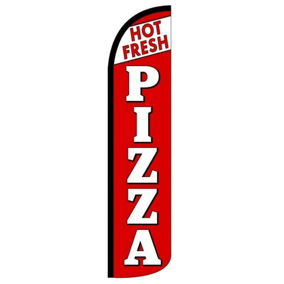 HOT FRESH PIZZA Windless Flag (Hardware Not Included) |Advertisement /Business Flags | Feather Flag |