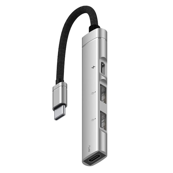TOP! For Android Mobile Phone Computer Tablet Portable PD Charging Hub Type-C USB C Expansion Dock,Silver
