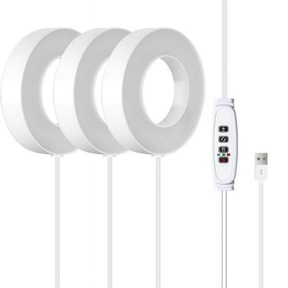 Full Spectrum LED Grow Light Auto on/Off Timer Ceiling Under Cabinet Plant Growing Lamp Yellow and White Light 3 Pc