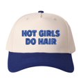 thumbnail image 1 of HOT GIRLS DO HAIR Letter Embroidered Color Block Trucker Hat Unisex Adjustable Cotton Breathable Fashion Cap for Travel Daily Wear, 1 of 11