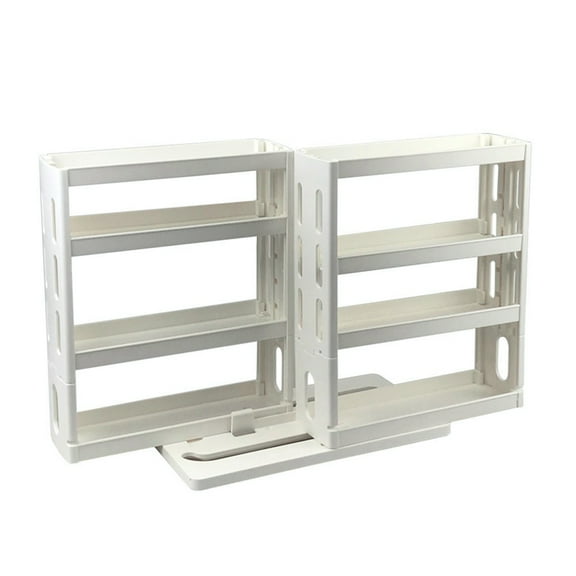 TOP! TOP! Cabinet Folding Organizer Sliding Spice Rack Kitchen Rotating for Cabinet, Slide Out