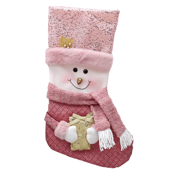 HOT HOT Christmas Holiday Decoration Sequins Plush Stockings Children'S Candy Bag Ornaments
