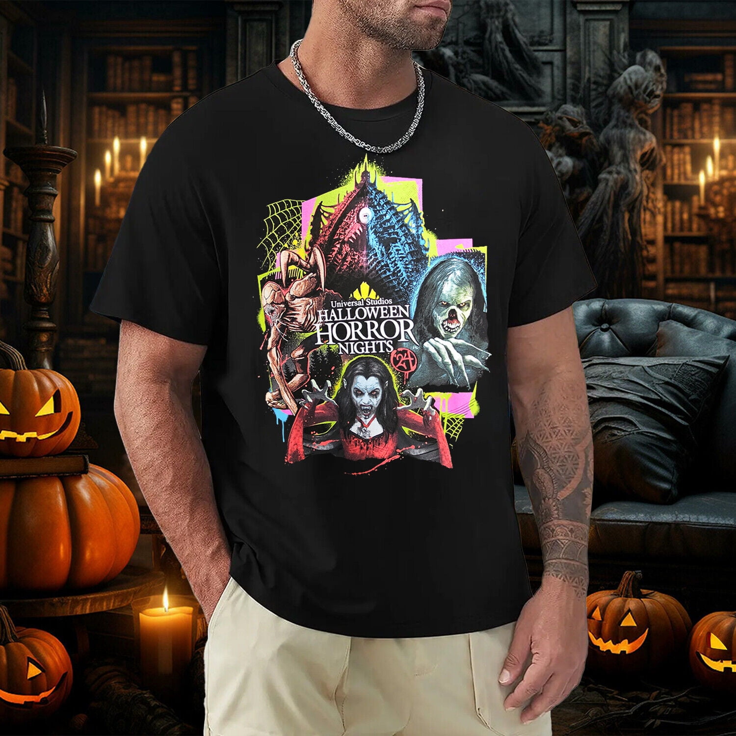 HOT ! Halloween Horror Nights 2024 Universal Studios Parks Key Art T