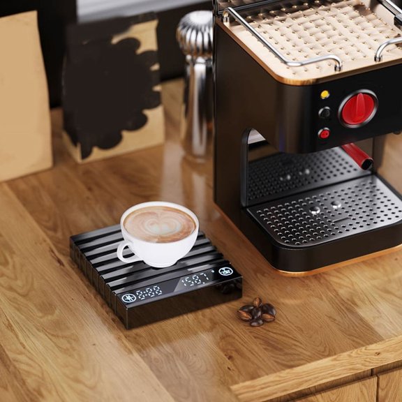 HOT High-Precision Electronic Coffee Scale Pad LED Display USB Timing Professional Home Accessories 2kg/0.1g Black