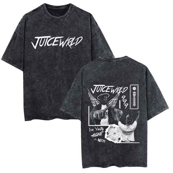 HOT Hip Hop Rapper Graphic Tee Juice wrld vintage washed 100%cotton Juice WRLD 999 T-shirt