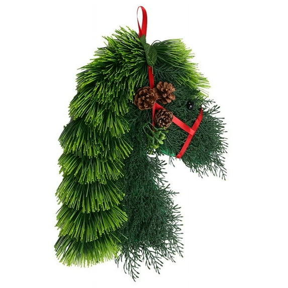 HOT Horse Wreath Animal Front Door Christmas Hanging Decoration Holiday