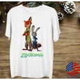 thumbnail image 1 of HOT Judy and Nick Zootopia T-shirt White Tee All sizes S-5Xl XB226, 1 of 2