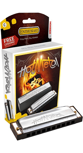 Hohner Hot Metal Diatonic Harmonica Key of G