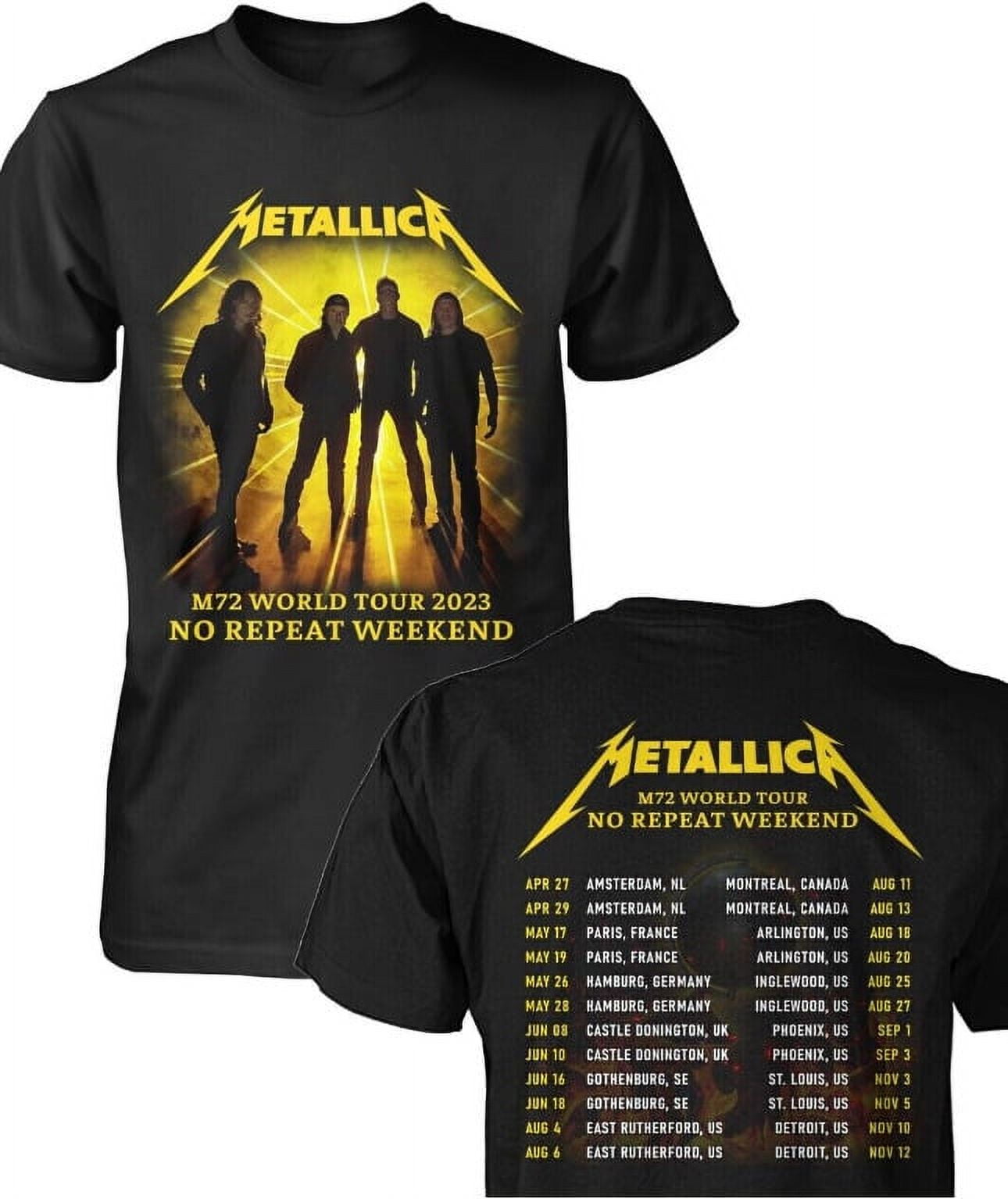 HOT! Metallica M72 World Tour 2023 No Repeat Weekend TShirt