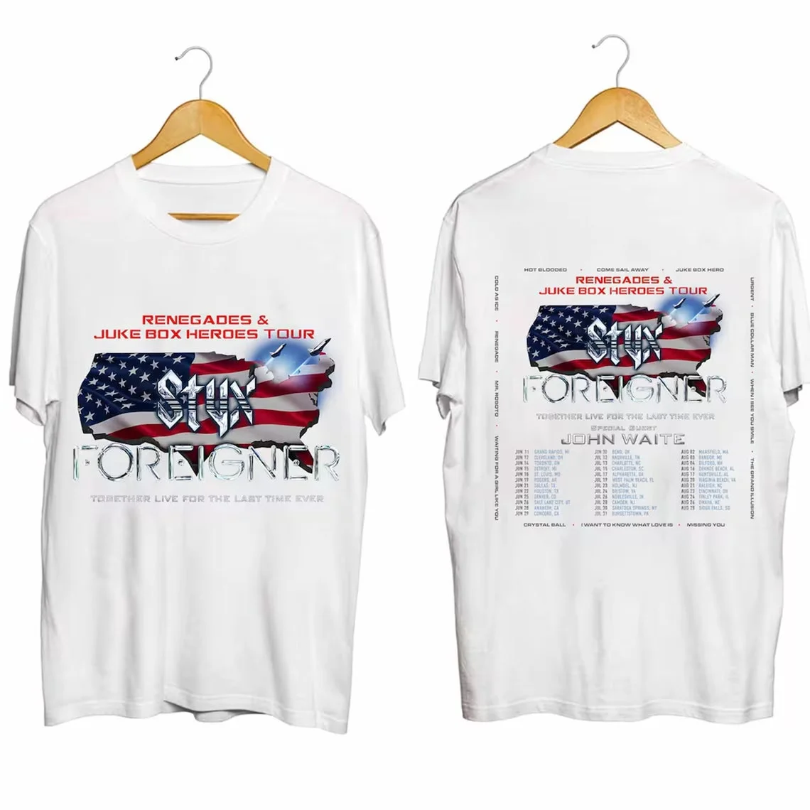 HOT NEW 2SidezClownz ,Styx and Foreigner Summer 2024 Tour Shirt, Styx