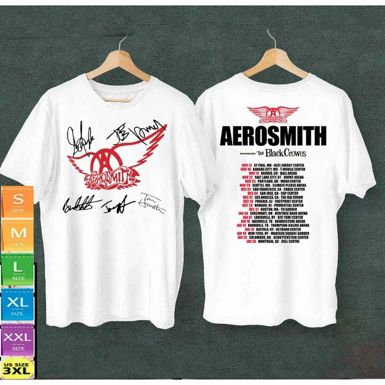 HOT NEW CIEN 2SIDE ,Hot Event Aerosmith 2025 tour T Shirt Gift For Fans