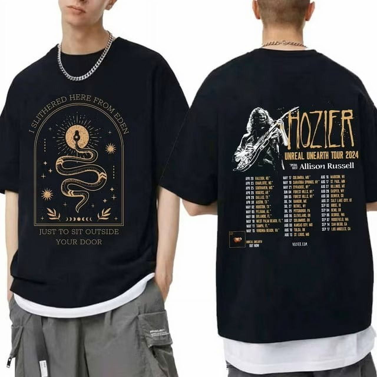 HOT NEW ,Hozier 2024 Tour Vintage Shirt Hozier Unreal Unearth Tour 2024