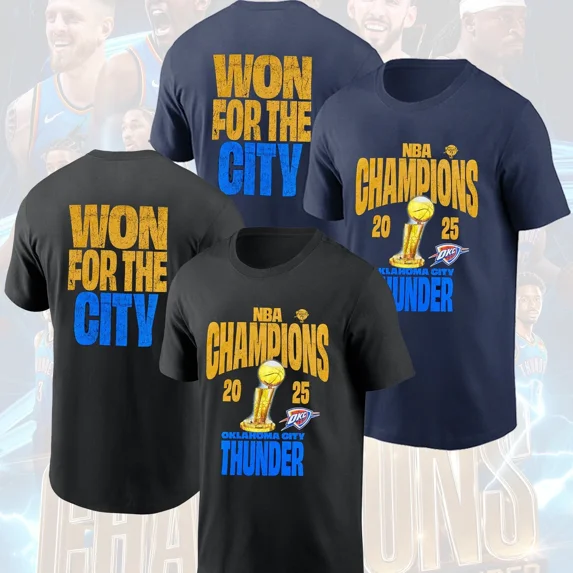 HOT!! Oklahoma Basketball T-shirt OKC Team Finals 2025 Champions Won For The City Fan Gift Tee,Navy Color,Size 3XL