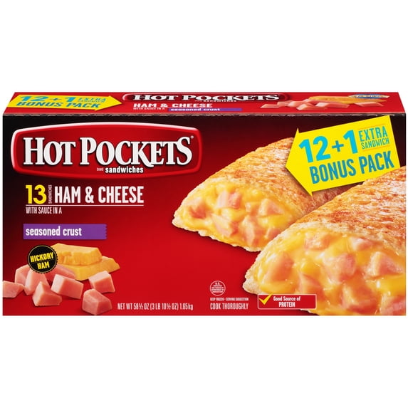 HOT POCKETS Ham & Cheese Frozen Sandwiches 13 ct Box