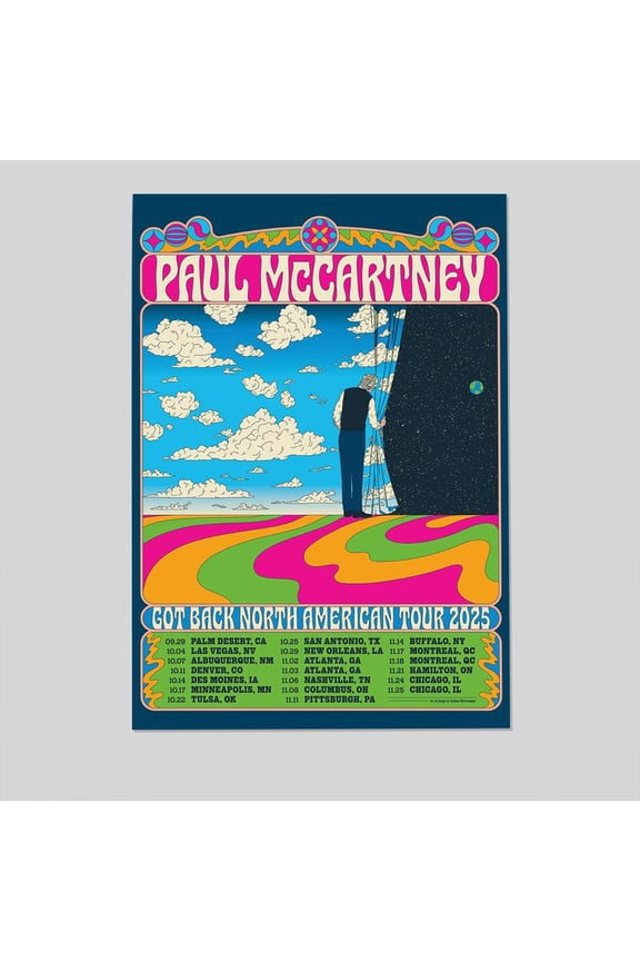 HOT Paul McCartney Poster Got Back North American Tour 2025 Size 24''x36''-Gategoo