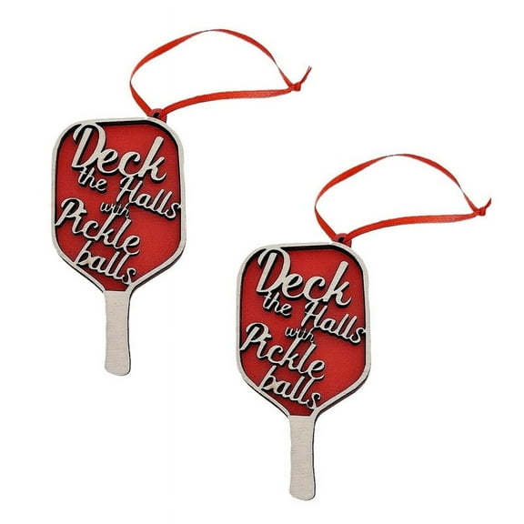 HOT Pickleball Christmas Ornament, Deck The Hall with Pickle Balls , Hanging Tree Accessories