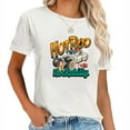 thumbnail image 1 of HOT ROD CAR AND PIN UP ROCKABILLY GIRLS American Retro Womens Cool T Shirts White, 1 of 5