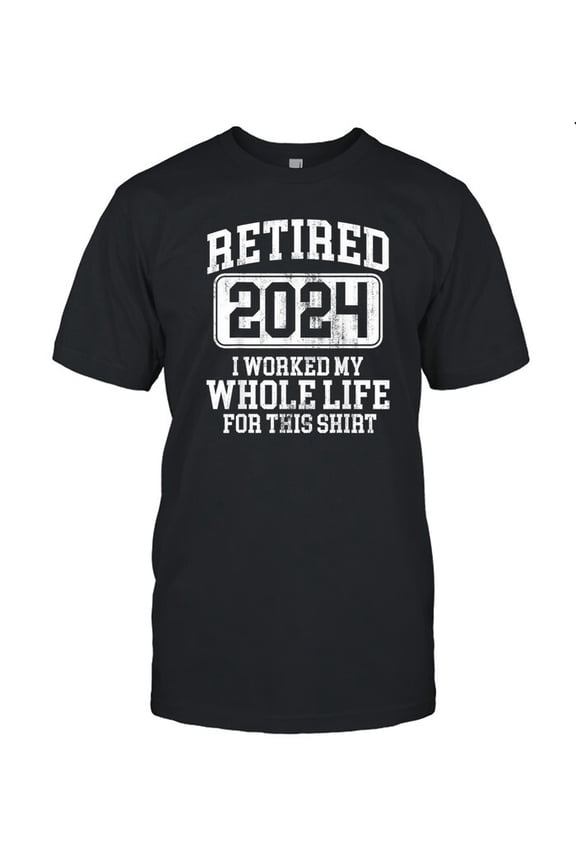 HOT Retired 2024 Retirement Men Women Humor T Shirt Vintage Trending S-5XL