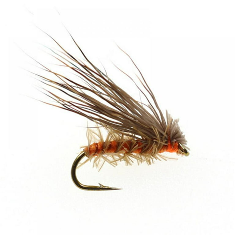 HOT SALE! 10 PCS Black Body Woolly Worm Brown Caddis Nymph Fly Deer Hair  Beetle Trout Fly Fishing Flying Bait Fishing Accessories