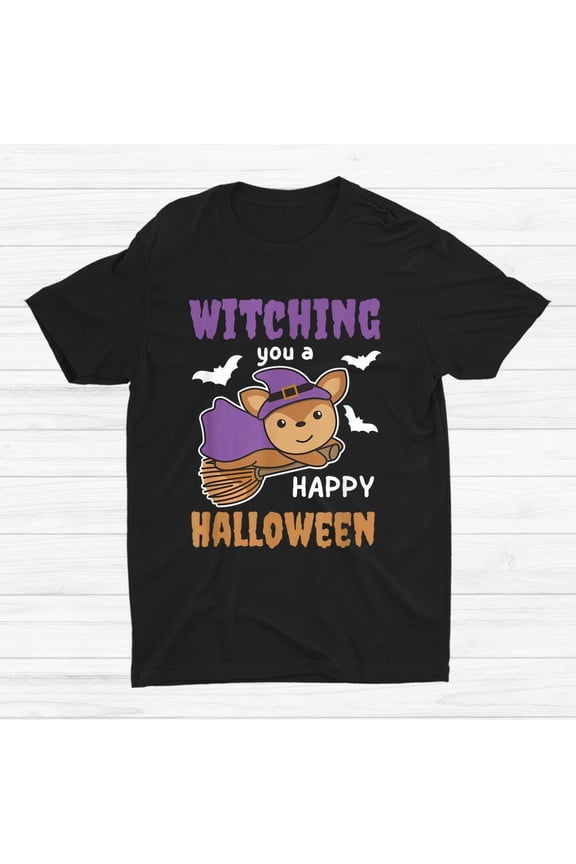 HOT SALE!! Deer Halloween Witch Costume Deer Witches Wordplay T-shirt Size S-5XL