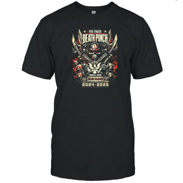 HOT SALE !! Finger Death Punch World Tour 2024 2025 Knucklehead Reaper TShirt