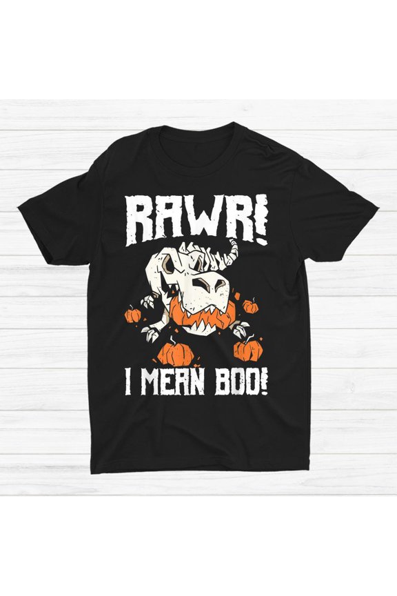 HOT SALE!! Rawr I Mean Boo T-Rex Candy Halloween T-shirt Size S-5XL