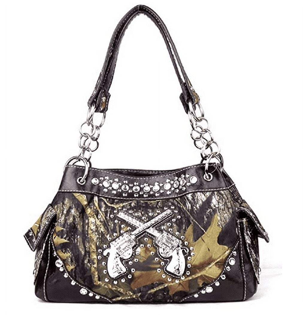 Texas West Western Handbag Camouflage Gun Pistol Pocket Camo Rhinestone Purse With Matching Wallet Walmart