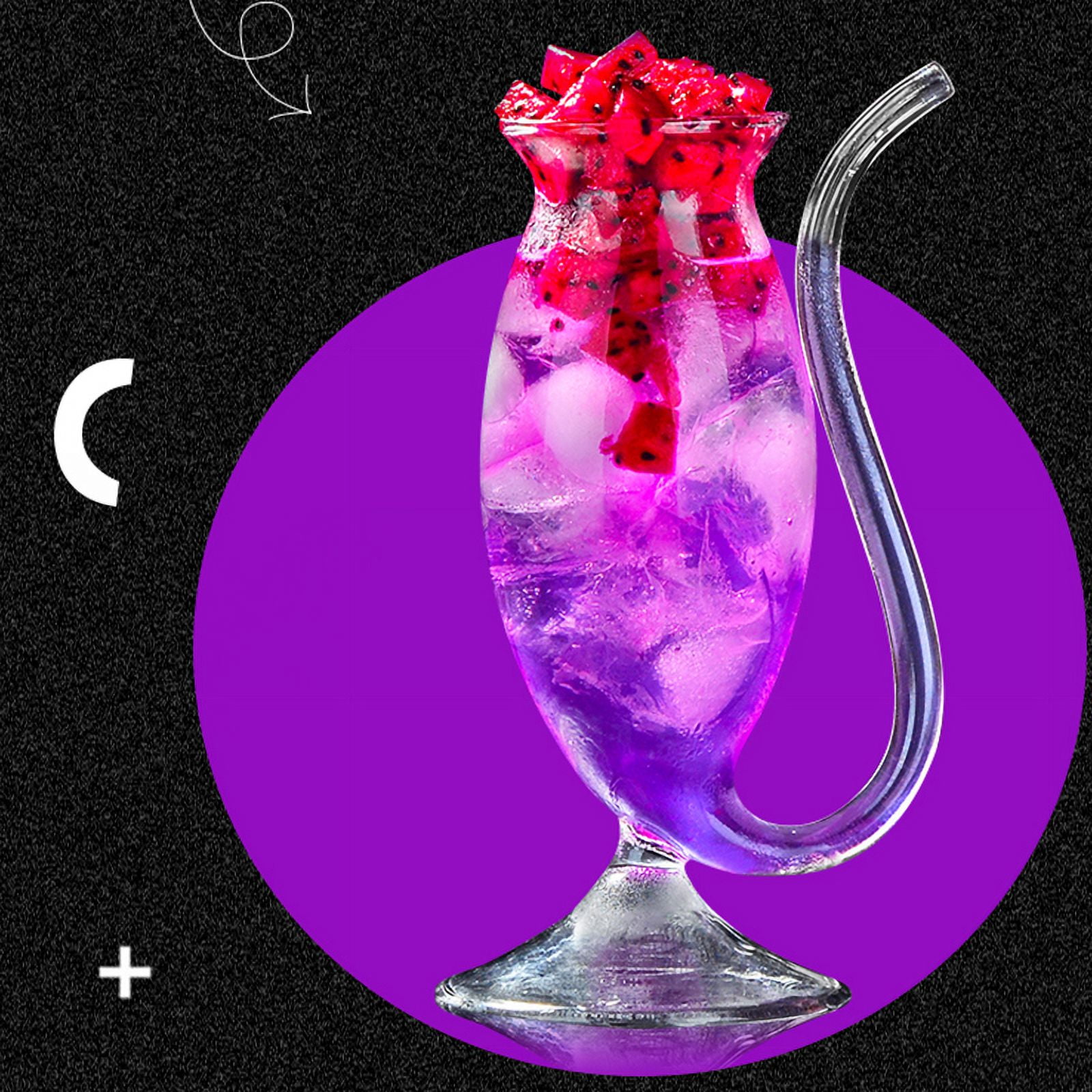 HOT SALE Wine Whiskey Glass Heat Resistant Sucking Juice Drinking Straw