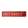 thumbnail image 1 of HOT SAUCE Vintage Aluminum Street Sign collector wings peppers spice spicy rustic metal tin | Indoor/Outdoor |  30" Wide, 1 of 4